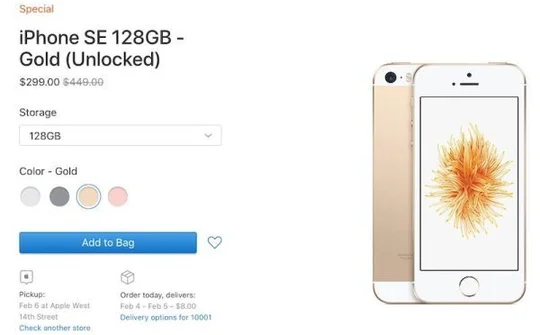 Apple "xả hàng" giảm giá iPhone SE từ 100-150 USD