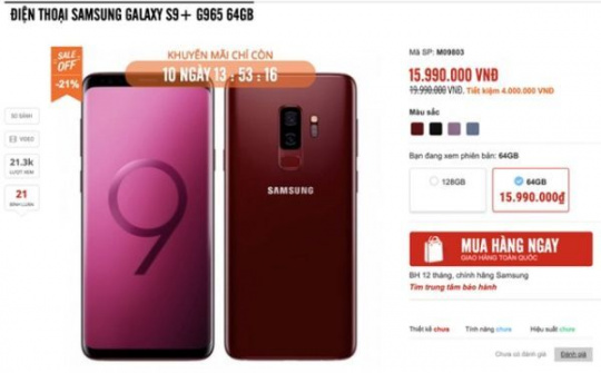Dọn đường đón Galaxy S10, S9 Plus giảm 4 triệu đồng