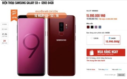 Dọn đường đón Galaxy S10, S9 Plus giảm 4 triệu đồng