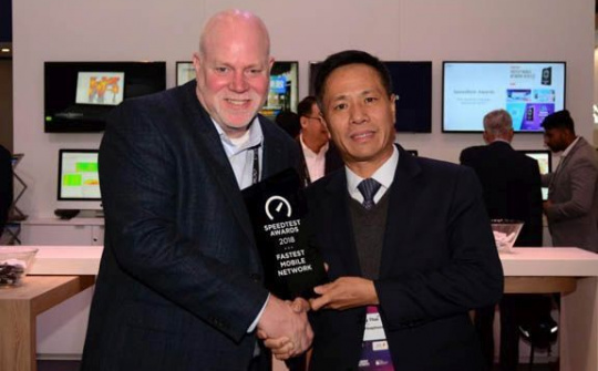 VinaPhone nhận giải Speedtest về nhà mạng có tốc độ 3G/4G số một Việt Nam