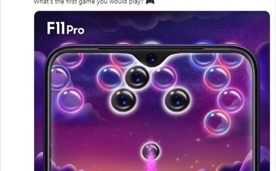 OPPO khoe F11 Pro tỉ lệ màn hình đến 90,9% trong teaser mới