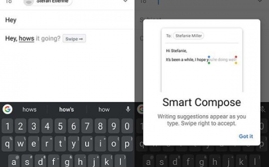 Android đã được tích hợp tính năng Smart Compose trên ứng dụng Gmail