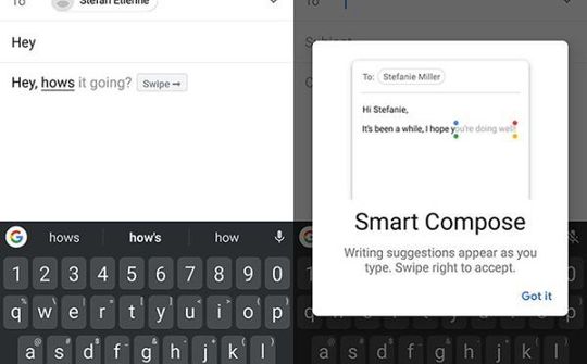 Android đã được tích hợp tính năng Smart Compose trên ứng dụng Gmail