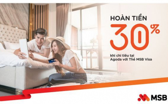 Ưu đãi Travel JOY+ tháng Tư: Hoàn tiền tới 1 triệu đồng cho chủ thẻ MSB