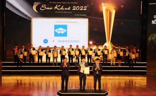 “Nền tảng số hóa dùng chung tỉnh Thừa Thiên Huế” vinh dự đạt Giải thưởng Sao Khuê 2022