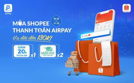 Shopee tích hợp ví AirPay trên ứng dụng mua sắm