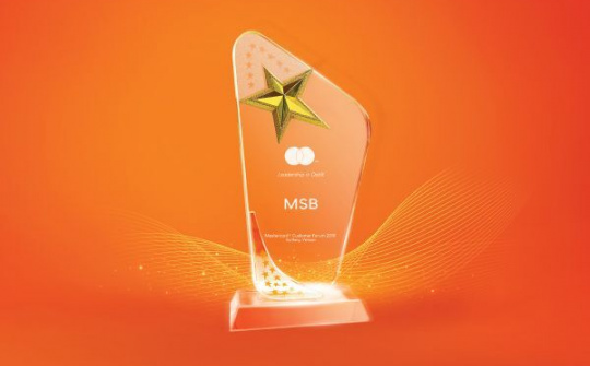 MSB thuộc top 3 NH Việt Nam có thẻ thanh toán quốc tế Mastercard tốt nhất 2018