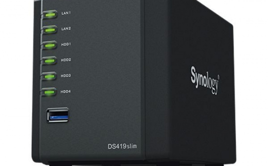 DiskStation DS419slim - Thiết bị NAS nhỏ gọn cho văn phòng mini và người dùng gia đình