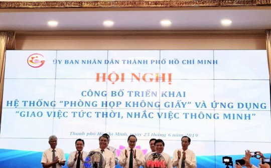 Năm 2020, toàn bộ cơ quan hành chính Tp. HCM áp dụng Phòng họp không giấy