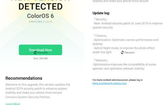 Oppo tung bản cập nhật phần mềm cho Reno 10x zoom