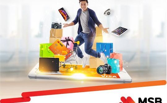 MSB ra mắt thẻ tín dụng MSB Visa Online, hoàn tiền lên tới 20%