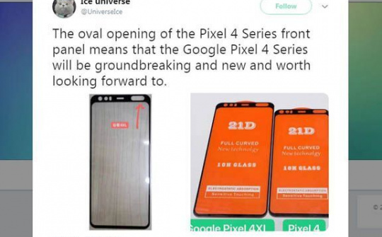 Pixel 4 và Pixel 4 XL có thể được trang bị cảm biến cử chỉ