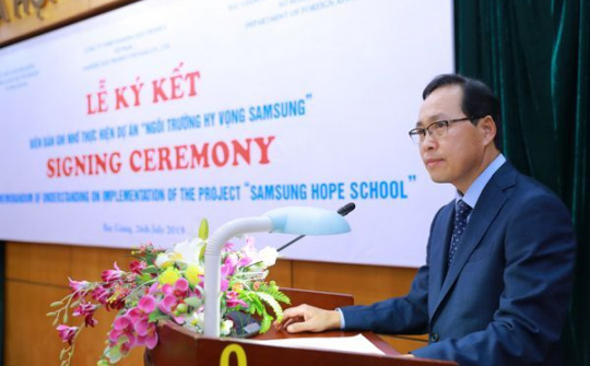 Khởi động dự án "Trường học Hy vọng Samsung" trị giá 20 tỷ đồng tại Bắc Giang