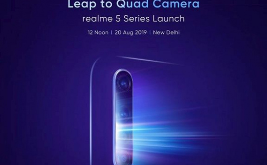 Realme 5 và Realme 5 Pro sẽ chính thức ra mắt vào ngày 20/8