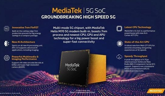 Mediatek xác nhận ra mắt SoC 5G vào đầu năm tới