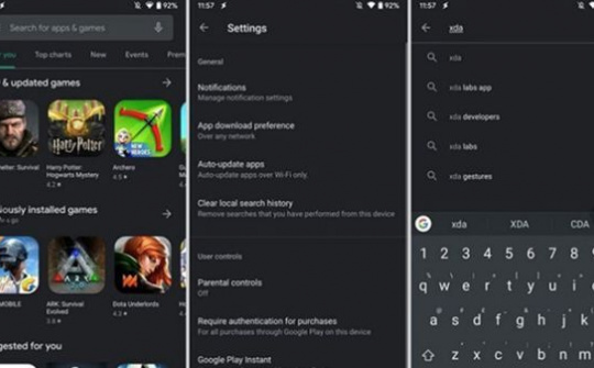Dark Mode của Play Store khả dụng trên tất cả thiết bị chạy Android 10