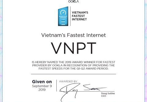 VNPT là nhà mạng có tốc độ Internet số một Việt Nam