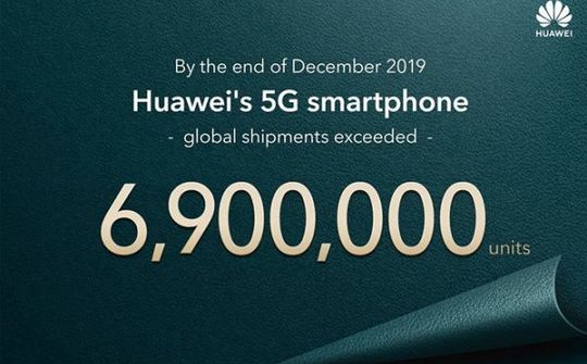 Huawei đã bán được 6,9 triệu smartphone 5G trong cả năm 2019