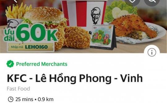 Dịch vụ GrabFood mở rộng đến Thanh Hoá, Vinh và Pleiku