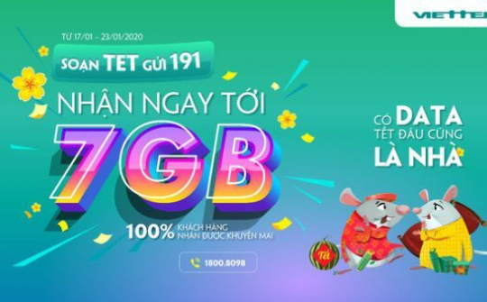 Viettel tặng data 4G cho tất cả các khách hàng trong dịp Tết