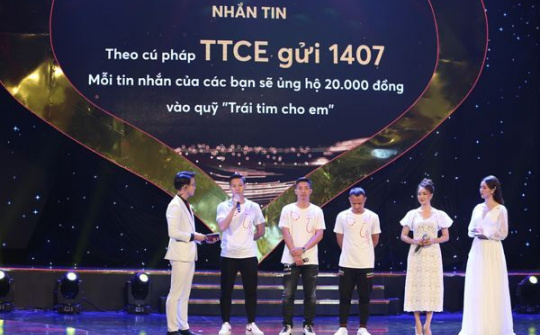 Đã có hơn 4,5 tỷ đồng ủng hộ "Trái tim cho em" qua đầu số 1407