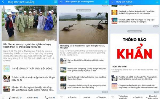 Người dân miền Trung theo dõi diễn biến mưa lũ qua Zalo