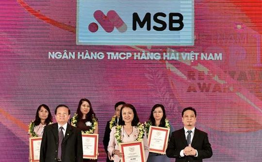 MSB vào top 10 ngân hàng TMCP tư nhân uy tín nhất Việt Nam 2020
