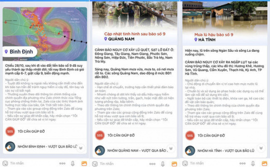 Zalo đồng hành cùng miền Trung vượt qua bão lũ 