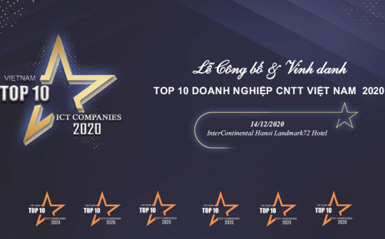 [Trực tiếp] Lễ Công bố & Vinh danh Top 10 Doanh nghiệp CnTT ViệT Nam 2020