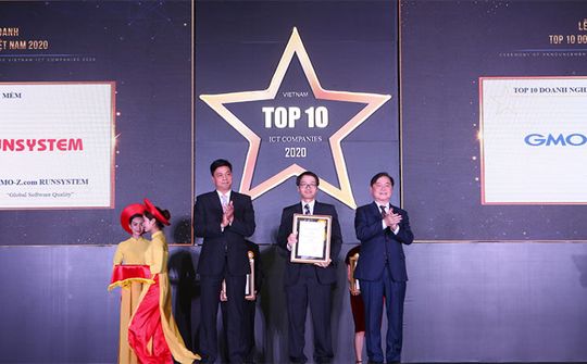 GMO-Z.com RUNSYSTEM 3 lần liên tiếp được vinh danh "Top 10 Doanh nghiệp CNTT Việt Nam 2020"