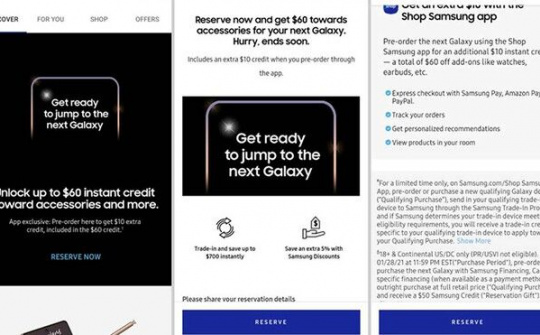 Samsung nhận đơn đặt hàng Galaxy S21 tại Mỹ