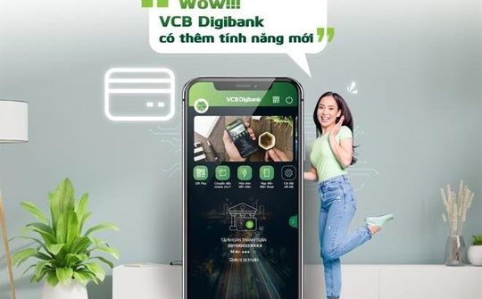 Vetcombank bổ sung thêm tính năng mới trên ngân hàng số VCB Digibank