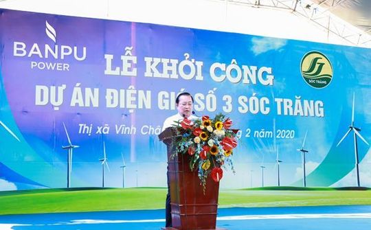Khởi công Nhà máy điện gió số 3 tỉnh Sóc Trăng với tổng đầu tư 1.365 tỷ đồng