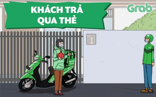 Đối phó Covid-19, GrabFood triển khai phương thức Giao hàng gián tiếp