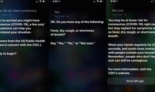 Chức năng mới của Siri giúp phòng chống dịch Covid-19