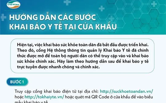 Hệ thống khai báo y tế điện tử chính thức tham gia kiểm soát dịch bệnh Covid-19