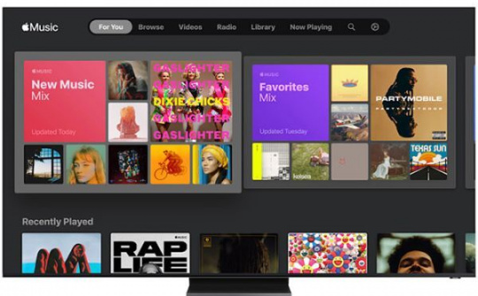 Apple Music có mặt trên Samsung Smart TV