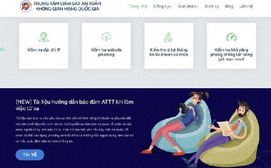 Trung tâm Giám sát an toàn không gian mạng quốc gia ra mắt website