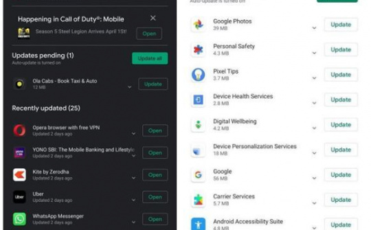 Google thử nghiệm gỡ bỏ tab Library và Install khỏi Play Store