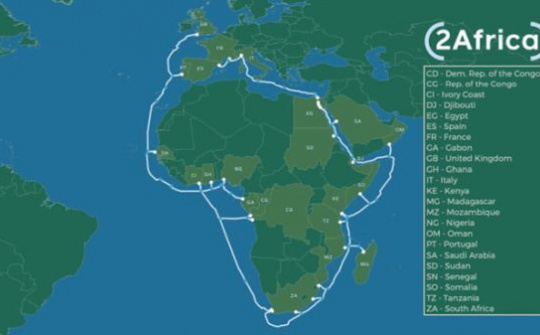 Facebook xây dựng tuyến cáp dưới biển bao quanh châu Phi