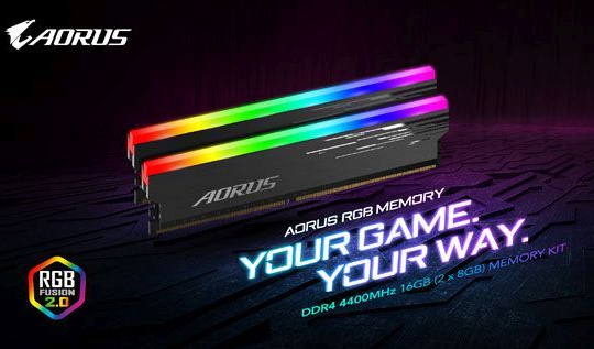 GIGABYTE giới thiệu bộ nhớ AORUS RGB 4400 MHz 16GB