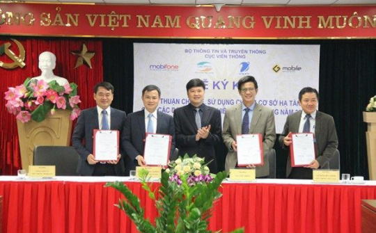 Bốn nhà mạng Việt sẽ dùng chung 1.300 trạm thu phát sóng