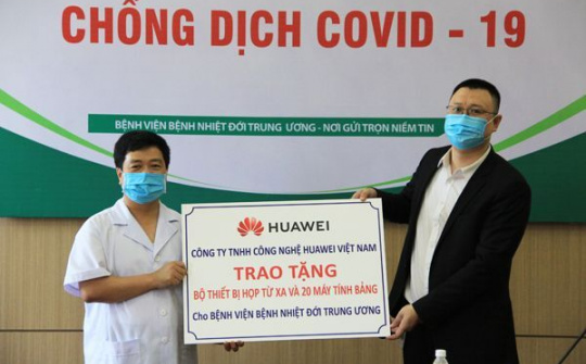Huawei Việt Nam tặng các thiết bị trị giá hơn 1,5 tỷ đồng cho BV Bệnh Nhiệt đới T.Ư
