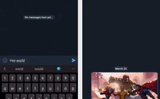 Telegram giúp ẩn hoạt động khi bắt đầu nhập liệu