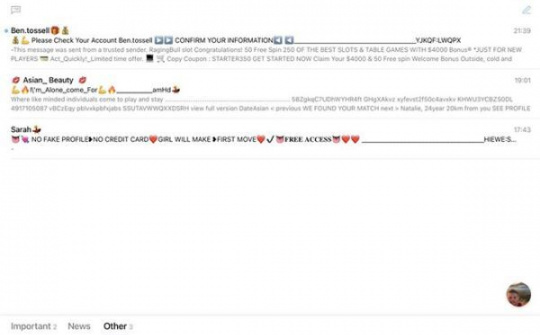 Người dùng Gmail đang bị loạn với tin nhắn spam gửi vào hộp thư đến