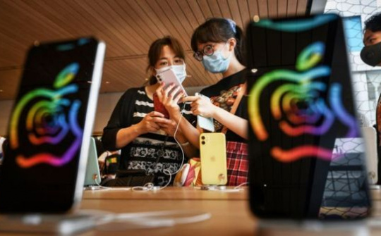 Doanh số iPhone tăng 225% tại Trung Quốc