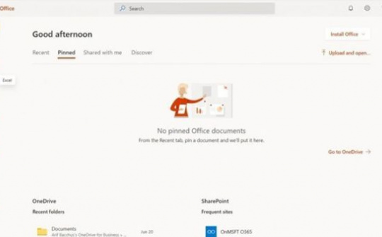 Microsoft làm mới giao diện Office.com