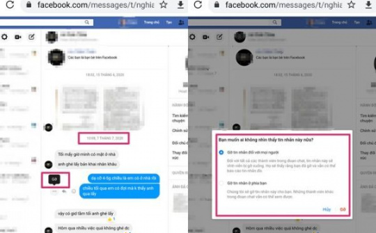 Facebook cho gỡ tin nhắn đã gửi đi mọi thời điểm