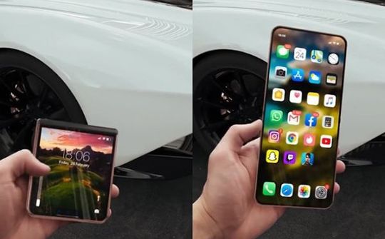 iPhone gập sẽ dùng màn hình microLED tích hợp camera và Touch ID
