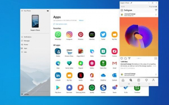 Windows 10 có thể chạy các ứng dụng từ điện thoại Samsung